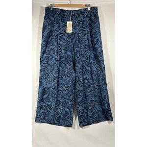Johnny Was ZoiA Wide Leg Pants Womens Large Pleated Boho Floral Casual